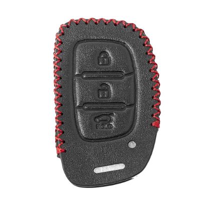 Leather Case For Hyundai Tucson I10 I20 I40 IONIQ Remote Key 3 Buttons