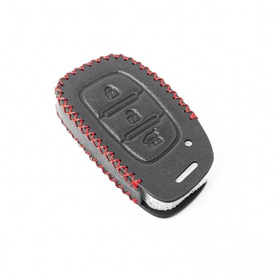 New Aftermarket Leather Case For Hyundai Tucson I10 I20 I40 IONIQ Remote Key 3 Buttons High Quality Best Price | Emirates Keys