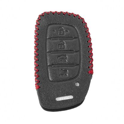 Leather Case For Hyundai Tucson Elantra Sonata Ioniq Remote Key 4 Buttons