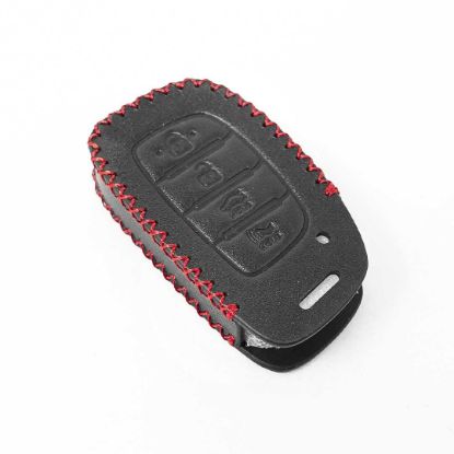 New Aftermarket Leather Case For Hyundai Tucson Elantra Sonata Ioniq Remote Key 4 Buttons High Quality Best Price | Emirates Keys