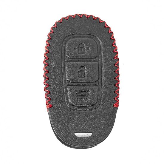 Leather Case For Hyundai Verna Kona Venue Palisade Remote Key 3 Buttons