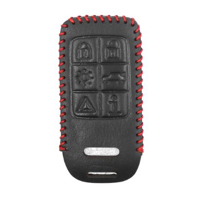 New Aftermarket Leather Case For Volvo Smart Remote Key 6 Buttons High Quality Best Price | Emirates Keys