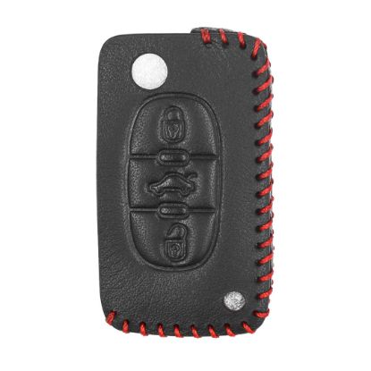 New Aftermarket Leather Case For Peugeot Remote Key 3 Buttons High Quality Best Price | Emirates Keys
