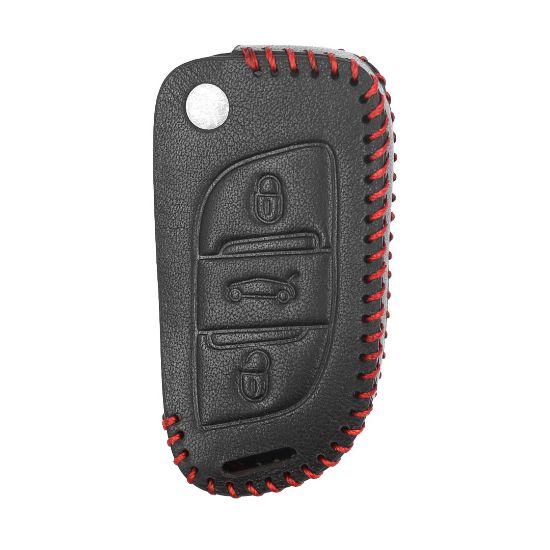 New Aftermarket Leather Case For Peugeot Flip Remote Key 3 Buttons PG-C High Quality Best Price | Emirates Keys