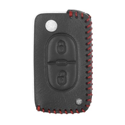 New Aftermarket Leather Case For Peugeot Flip Remote Key 2 Buttons High Quality Best Price | Emirates Keys