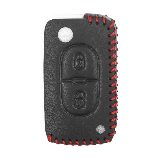 New Aftermarket Leather Case For Peugeot Citroen Flip Remote Key 2 Buttons High Quality Best Price | Emirates Keys