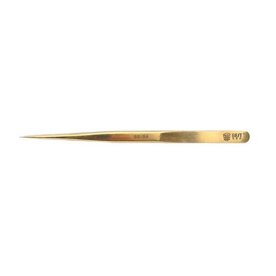 BEST BST-SS-SA Gold Plated Tip Tweezer Precision Tweezers Laid Special Hard Wear-Resistant | Emirates Keys
