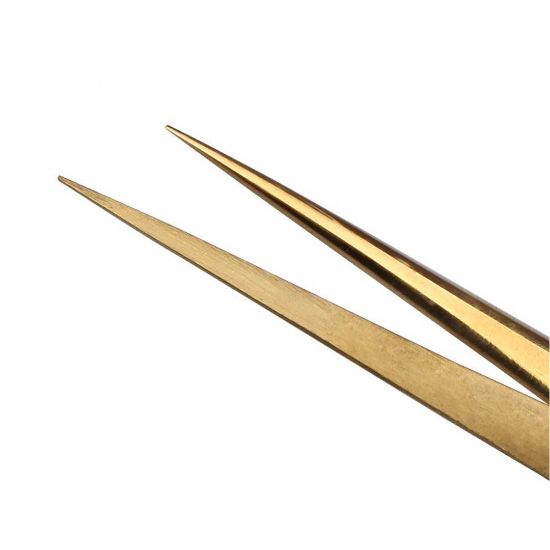 BEST BST-SS-SA Gold Plated Tip Tweezer Precision Tweezers Laid Special Hard Wear-Resistant | Emirates Keys