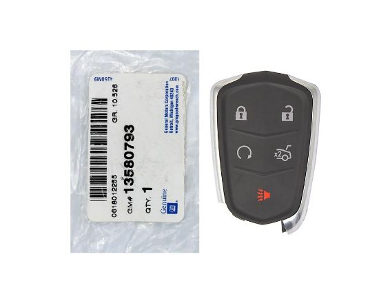 New Cadillac ATS 2015 Genuine / OEM Smart Remote Key 5 Buttons 433MHz OEM Part Number: 13580793 | Emirates Keys