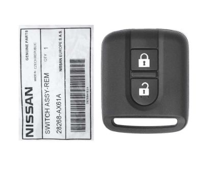 Brand New Nissan Qashqai Navara Micra 2003-2010 Genuine/OEM Remote Head Key 2 Buttons 433MHz 28268-AX61A, FCCID: 5WK4-876 | Emirates Keys
