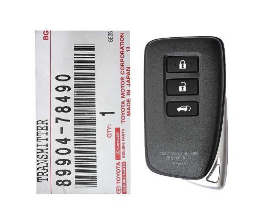Brand New Lexus NX 2016 Genuine/OEM Smart Key 3 Buttons 315MHz 89904-78490 8990478490 / FCCID: 14FDD-04 | Emirates Keys