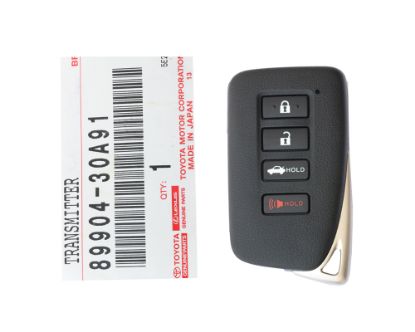 Brand New Lexus GS ES 2013-2015 Genuine/OEM Smart Key Remote 4 Buttons 315MKz 89904-30A91, 89904-30A31 / FCCID: HYQ14FBA