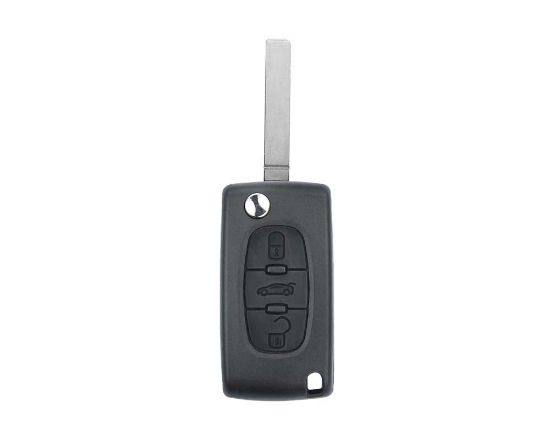 New Aftermarket Peugeot 407 Flip Remote Key 3 Buttons 433MHz ASK High Quality Best Price | Emirates Keys 