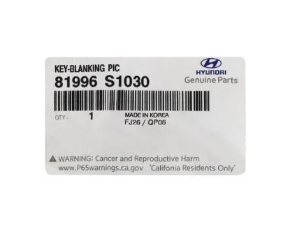 New Hyundai Santa Fe 2021 Genuine/OEM Smart Remote Blade 81996-S1030 81996S1030