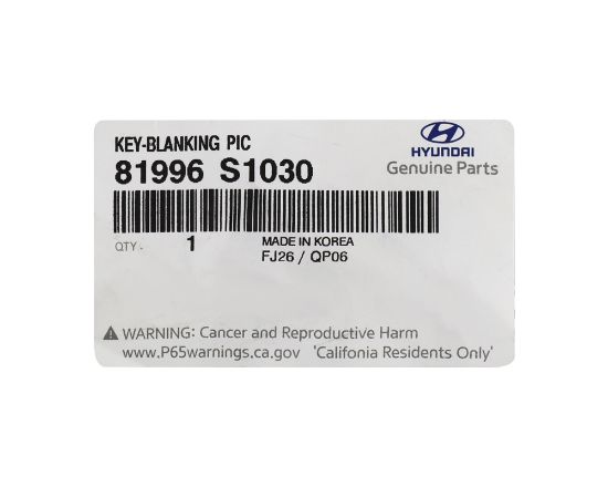 New Hyundai Santa Fe 2021 Genuine/OEM Smart Remote Blade 81996-S1030 81996S1030