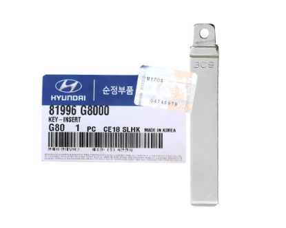 New Genuine/OEM Hyundai Flip Remote Key Blade Manufacturer Part Number: 81996-G8000 Compatible Part Number: 81996-G3100 / 81996-G3001 | MK3