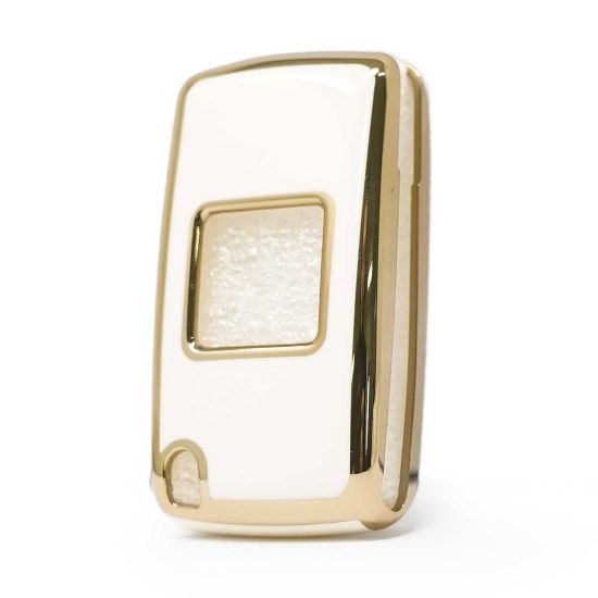 New Aftermarket Nano High Quality Cover For Peugeot Remote Key 2 Buttons White Color D11J2 | Emirates Keys