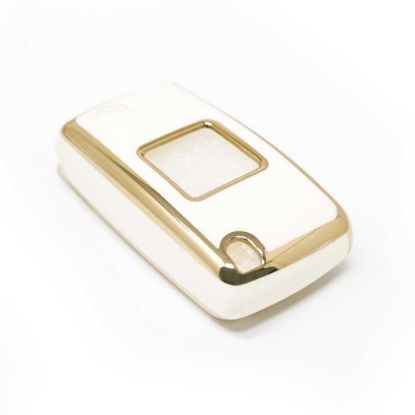 New Aftermarket Nano High Quality Cover For Peugeot Remote Key 2 Buttons White Color D11J2 | Emirates Keys