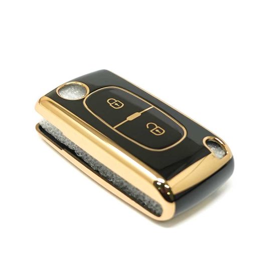 New Aftermarket Nano High Quality Cover For Peugeot Remote Key 2 Buttons Black Color D11J2 | Emirates Keys