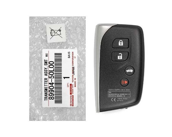 Brand New Lexus LS460 2014-2017 Genuine/OEM Smart Key Remote 4 Buttons 433MHz 89904-50L00, 89904-50L01 / FCCID : B76EA | Emirates Keys
