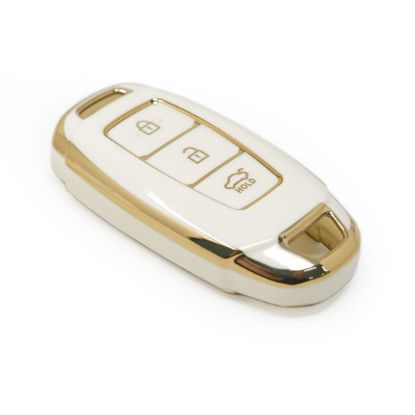 New Aftermarket Nano High Quality Cover For Hyundai Remote Key 3 Buttons White Color | Emirates Keys