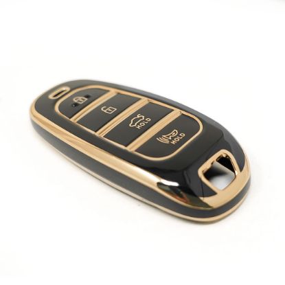 New Aftermarket Nano High Quality Cover For Hyundai Sonata Remote Key 3+1 Buttons Black Color | Emirates Keys