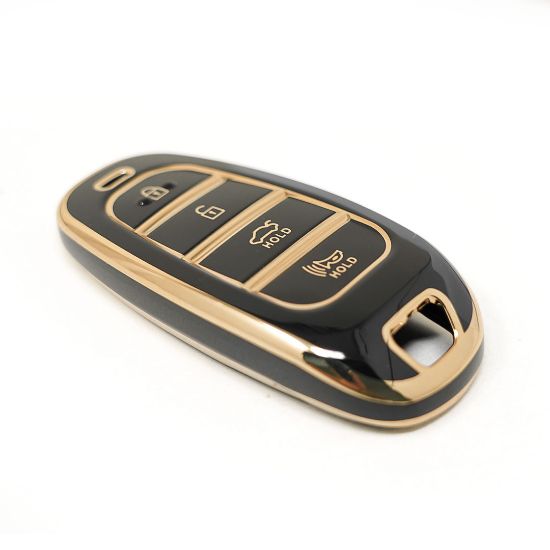 New Aftermarket Nano High Quality Cover For Hyundai Sonata Remote Key 3+1 Buttons Black Color | Emirates Keys