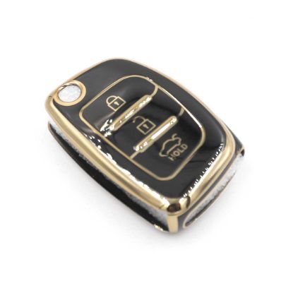 New Aftermarket Nano High Quality Cover For Hyundai Flip Remote Key 3 Buttons Black Color | Emirates Keys