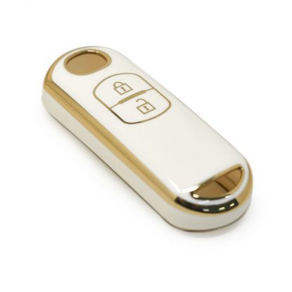 New Aftermarket Nano High Quality Cover For Mazda Remote Key 2 Buttons White Color | Emirates Keys