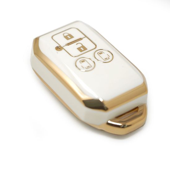 New Aftermarket Nano High Quality Cover For Suzuki Remote Key 4 Buttons White Color | Emirates Keys
