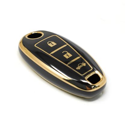 New Aftermarket Nano High Quality Cover For Suzuki Remote Key 3 Buttons Black Color | Emirates Keys