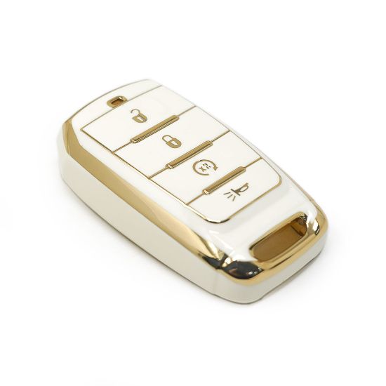 New Aftermarket Nano High Quality Cover For Jeep Remote Key 3+1  Buttons White Color | Emirates Keys