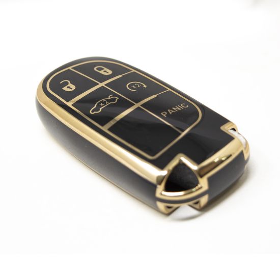 New Aftermarket Nano High Quality Cover For Jeep Remote Key 4+1 Buttons Black Color | Emirates Keys