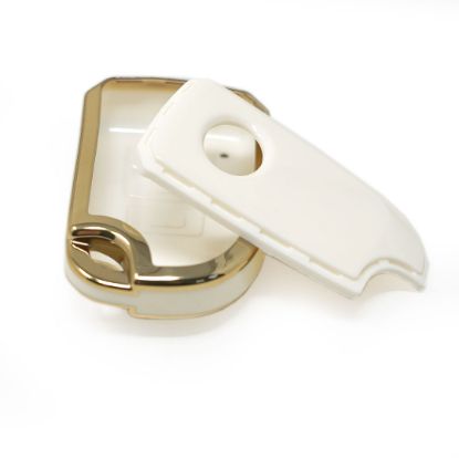 New Aftermarket Nano High Quality Cover For Toyota Vios Yaris Remote Key 3 Buttons White Color | Emirates Keys