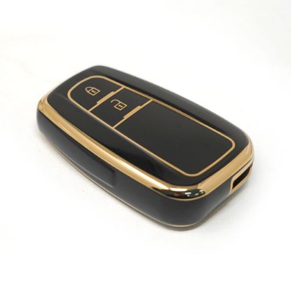 New Aftermarket Nano High Quality Cover For Toyota Prius C-RH Prado Remote Key 2 Buttons Black Color | Emirates Keys