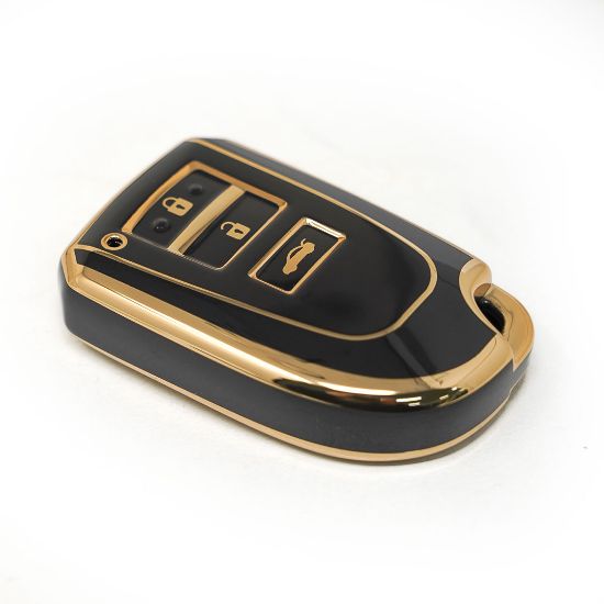 New Aftermarket Nano High Quality Cover For Toyota Vios Yaris Remote Key 3 Buttons Black Color | Emirates Keys