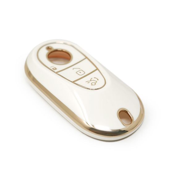 New Aftermarket Nano High Quality Cover For Mercedes Benz S Class Remote Key 3 Buttons White Color | Emirates Keys