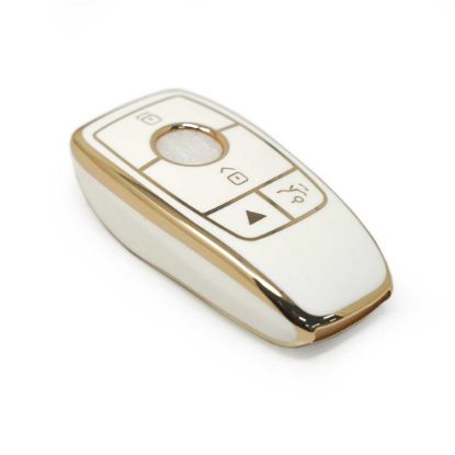 New Aftermarket Nano High Quality Cover For Mercedes Benz E Series Remote Key 4 Buttons White Color | Emirates Keys
