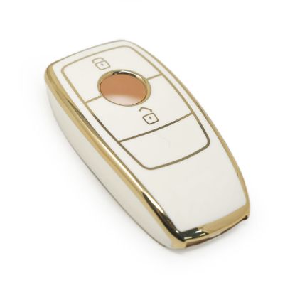 New Aftermarket Nano High Quality Cover For Mercedes Benz E Series Remote Key 2 Buttons White Color | Emirates Keys
