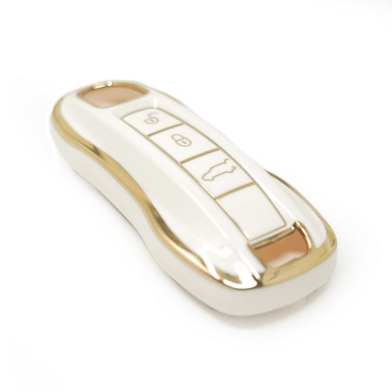 New Aftermarket Nano High Quality Cover For Porsche Cayenne Remote Key 3 Buttons White Color | Emirates Keys