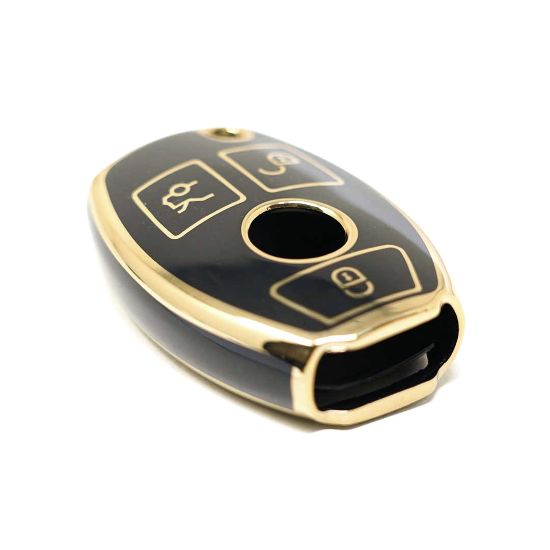 New Aftermarket Nano High Quality Cover For Mercedes Benz Remote Key 3 Buttons Black Color | Emirates Keys