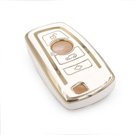New Aftermarket Nano High Quality Cover For BMW CAS4 Remote Key 3 Buttons White Color | Emirates Keys