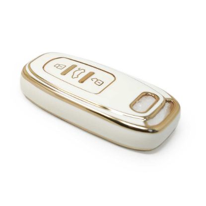 New Aftermarket Nano  High Quality Cover For Audi Smart Key 3 Buttons White Color| Emirates Keys