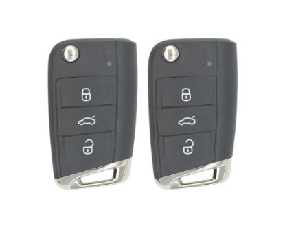 VW MQB BG New Type 2x Flip Remote Key 3 Butto| MK3
