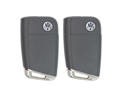 VW MQB BG New Type 2x Flip Remote Key 3 Buttons 433MHz With Lock Set -
