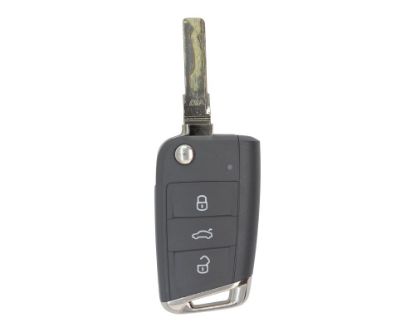 Picture of Volkswagen MQB BG New Type Genuine 2x Flip Remote Key 3 Buttons 433MHz With Lock Set