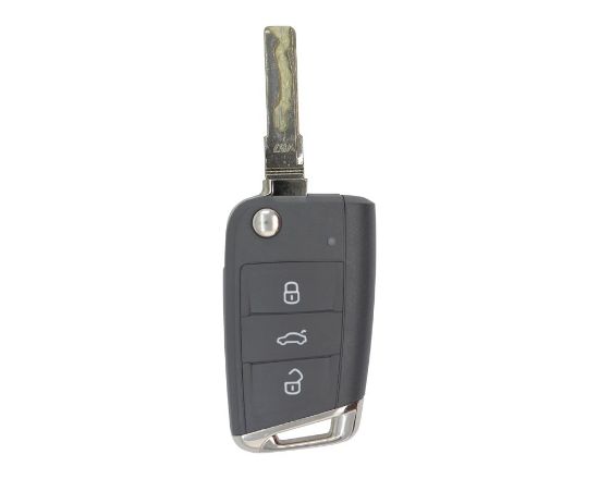 Picture of Volkswagen MQB BG New Type Genuine 2x Flip Remote Key 3 Buttons 433MHz With Lock Set