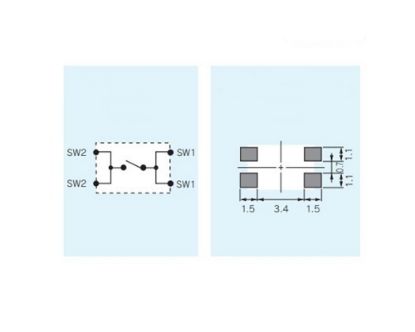 Picture of Button Tactile Switch Original for Toyota Smart Remote keys 4.9X3.2X2.5H