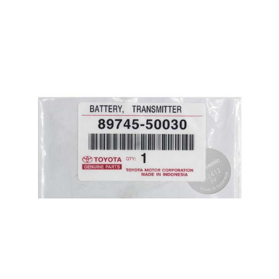 New Toyota Smart Key Card Genuine / OEM Panasonic CR2412 Battery OEM Part Number: 89745-50030 | Emirates Keys