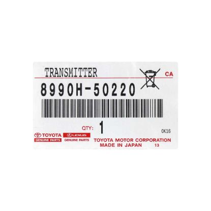 New lexus ES350 2020 Genuine/OEM Smart Key Card Manufacturer Part Number: 8990H-50220 High Quality Best Price | Emirates Keys